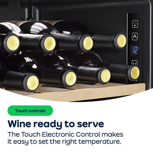 Hisense Wine Cooler - Black - AO Annotation - Touch Electronic Control